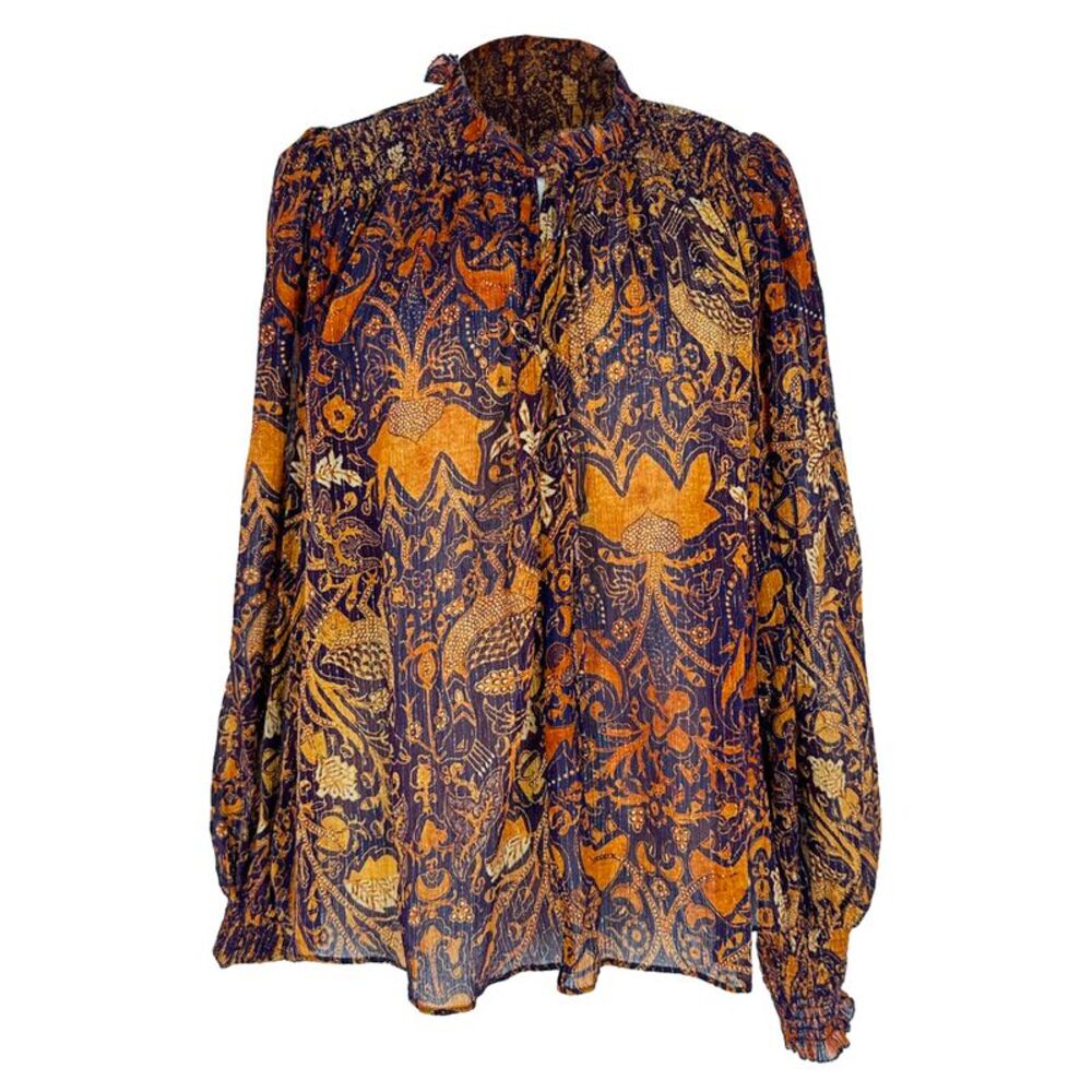 Ulla Johnson Ida Blouse in Multicolor Cotton